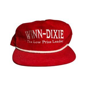 Vintage Winn Dixie The Low Price Leader Red Cord SnapBack Trucker Cap Hat
